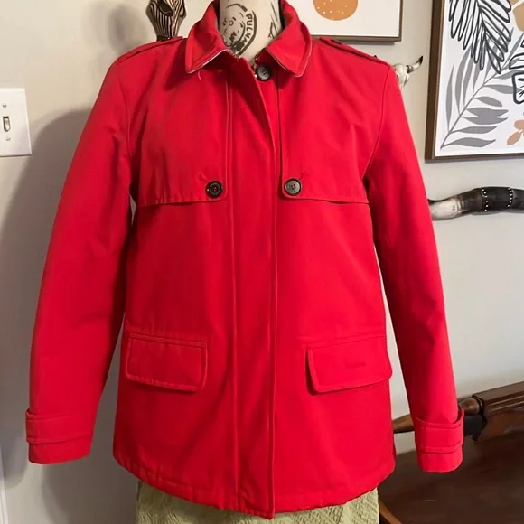 New Women's Barbour Glenrothes Waterproof Jacket Color Red Size 8 - Picture 1 of 8